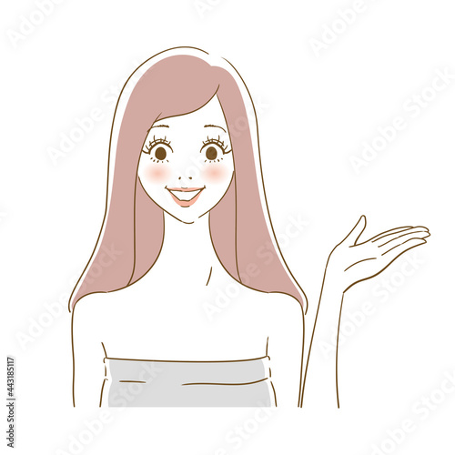 美容広告用表情 綺麗な女性 笑顔