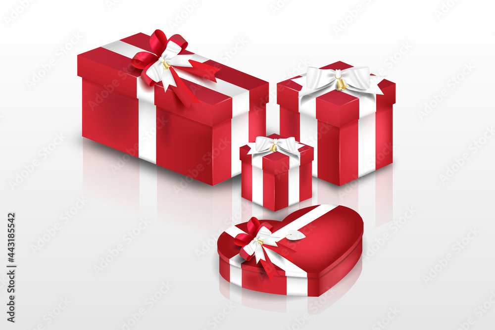 Fototapeta premium set of giftbox