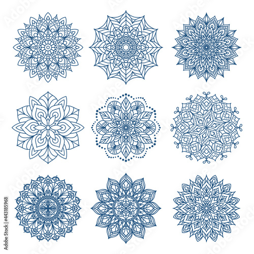 Ornamental decorative mandala pattern design collection