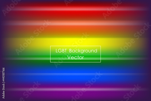 LGBT colorful flag gradient background. Vector Illustration. Idea for LGBT festive concept or Lesbian, gay, bisexual, and transgender  celebrations. 