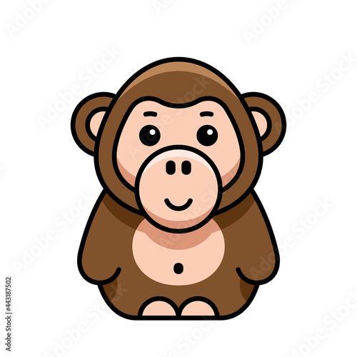 Monkey icon. Icon design. Template elements