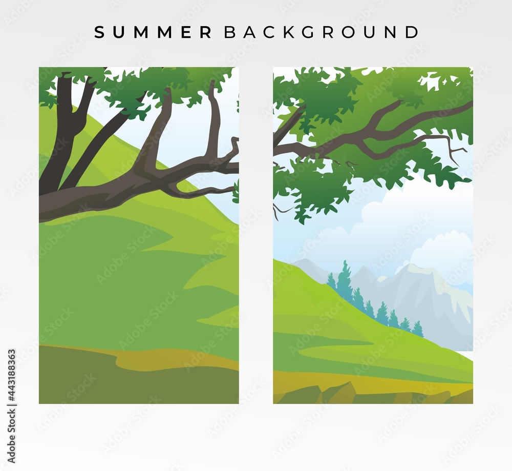 Summer Background, Summer vector, Vector Illustration, Perfect for social media post, background and web internet ads.