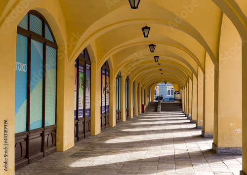 Classical architecture of St. Petersburg (walls, windows, doors).
