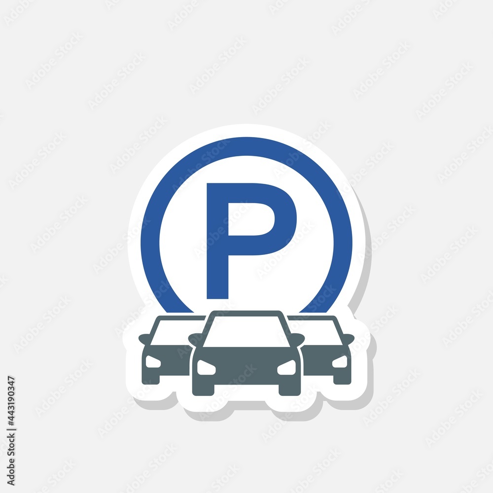 Car parking icon isolated on gray background Car parking icon isolated on gray background