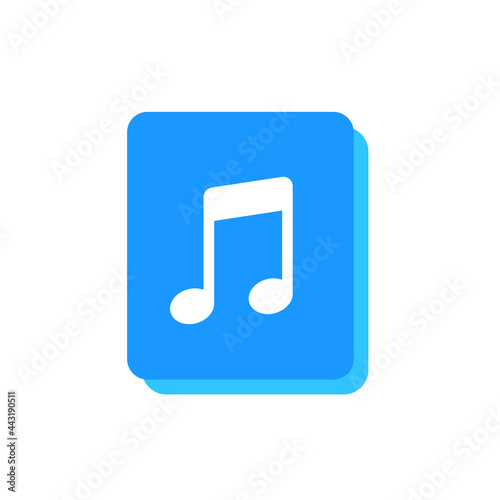 Flat vector icon of Music data
