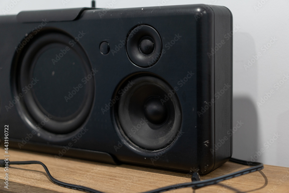 old audio speakers isolated on white background old audio speakers isolated on white background