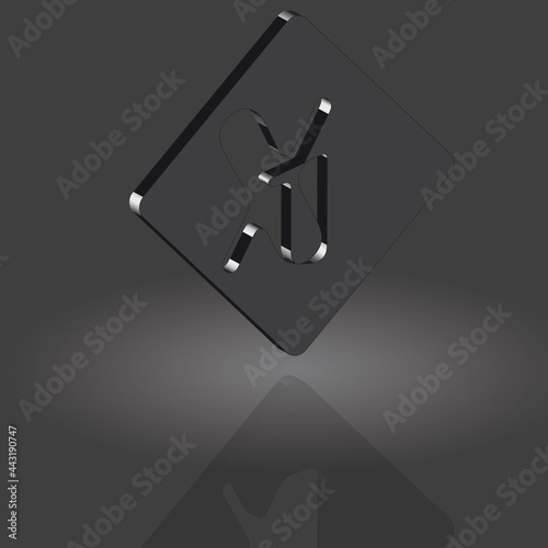Quadrat x 1 schwarz