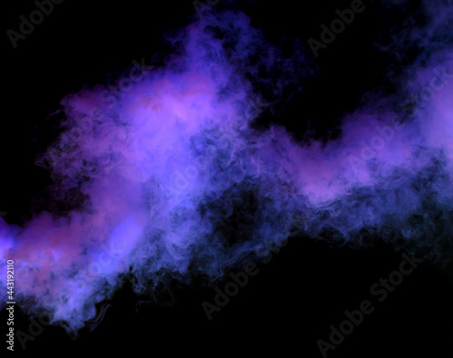 Purple smoke on a black background.