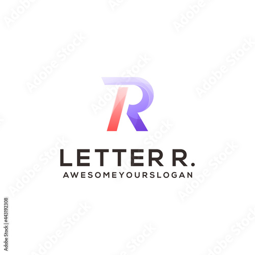 colorlul letter r logo design