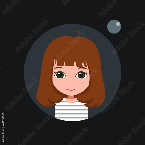 Flat Cartoon Vector Avatar Illustration