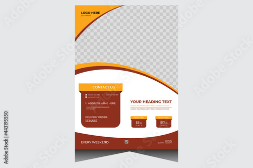 Creative restaurant flyer design template