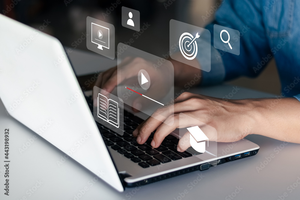 e-learning concept, webinar online, education on the internet. e-learning concept, webinar online, education on the internet.