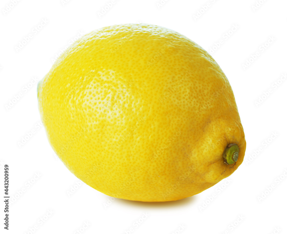 single ripe yellow lemon isolated on white background single ripe yellow lemon isolated on white background