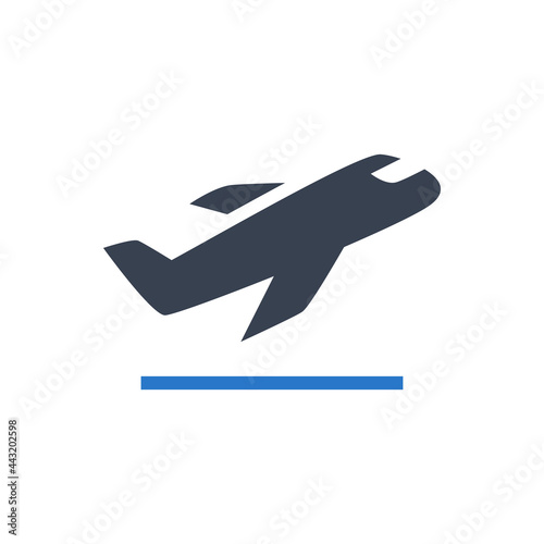 Airplane takeoff icon
