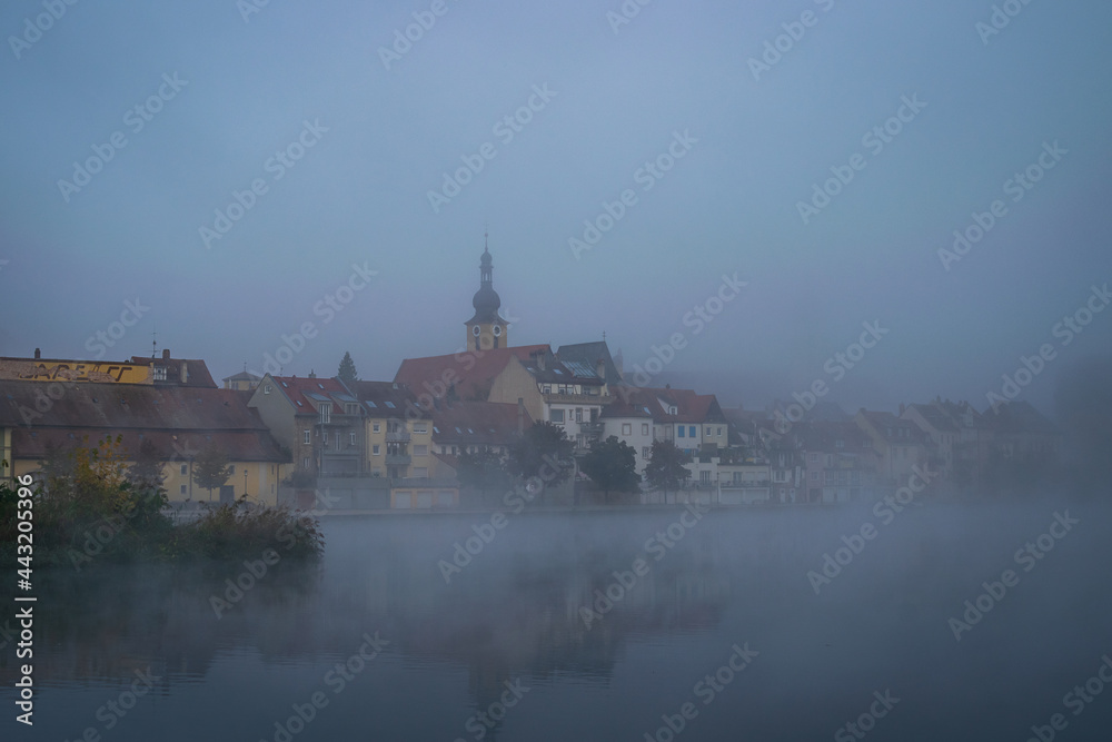 City Kitzingen in Fog 