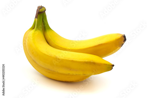 Bananas isolated on white background. Fresh delicious fruits.