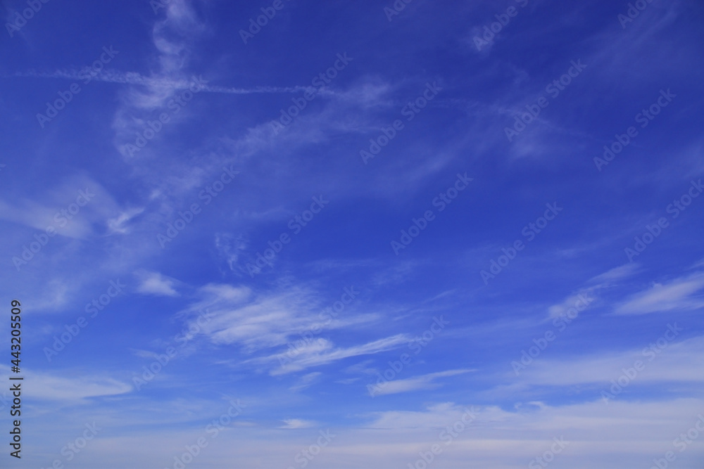 Obraz premium Light cirrus clouds in the blue sky