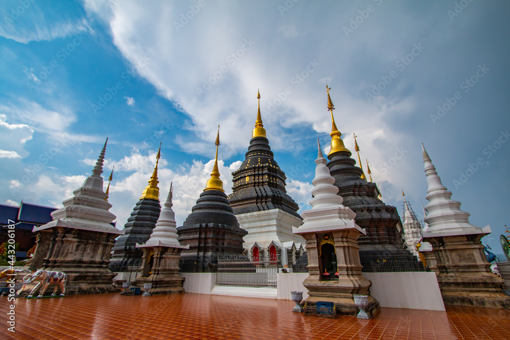Fototapeta premium Wat Ban Den, Chiang Mai Province is beautiful.