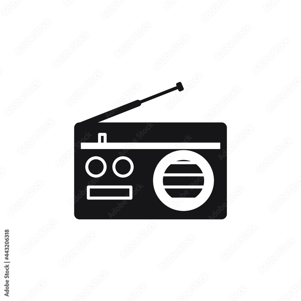 Radio icons symbol vector elements for infographic web Radio icons symbol vector elements for infographic web