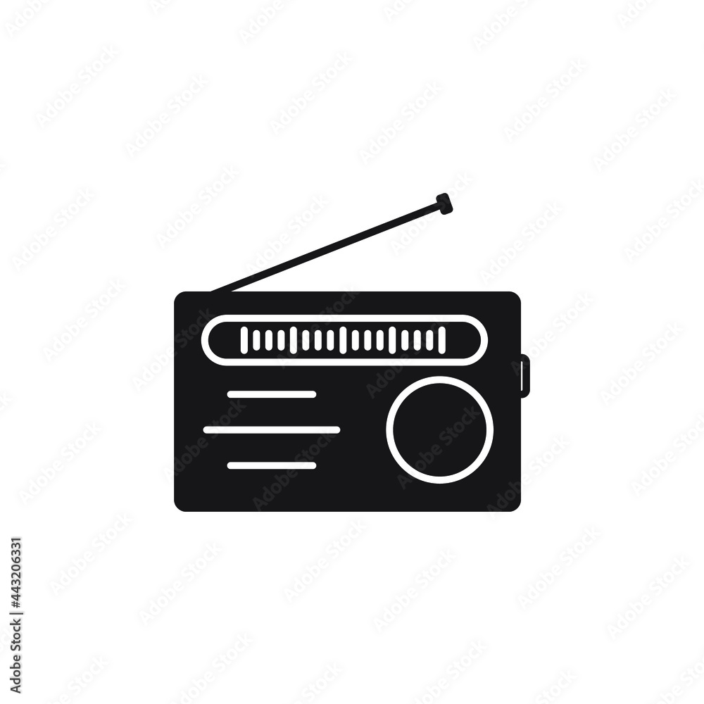 Radio icons symbol vector elements for infographic web Radio icons symbol vector elements for infographic web