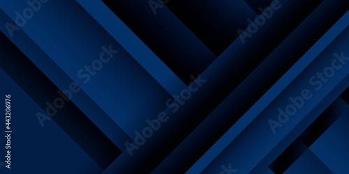 Abstract stripe crossed 3d blue background with dynamic effect. Motion vector Illustration. Trendy dark navy blue gradients. Can be used for advertising, marketing, presentation. 
