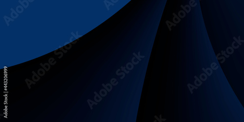 Abstract wavy luxury dark blue and black background. Illustration vector with wave and curve shape elements