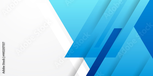 Dynamic lines abstract background. 3D shadow effects and fluid gradients. Modern overlapping forms. Blue presentation business corporate background