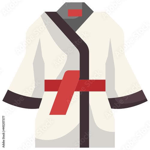 bathrobe flat icon