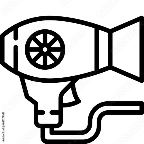 hair dryer line icon