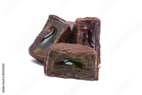 gummy chocolate candies isolated