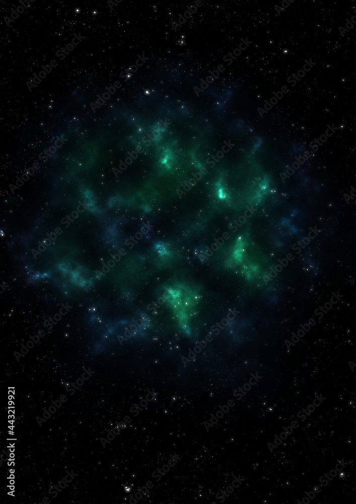 Being shone nebula. 3D rendering Being shone nebula. 3D rendering