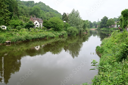 Looking down at IronBridge on the Rivern Severn. photo