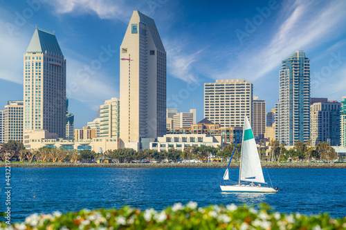 Downtown San Diego city skyline cityscape of USA photo