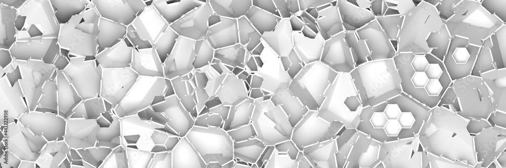 Abstract white background with destruction and cracks. 3d rendering Abstract white background with destruction and cracks. 3d rendering
