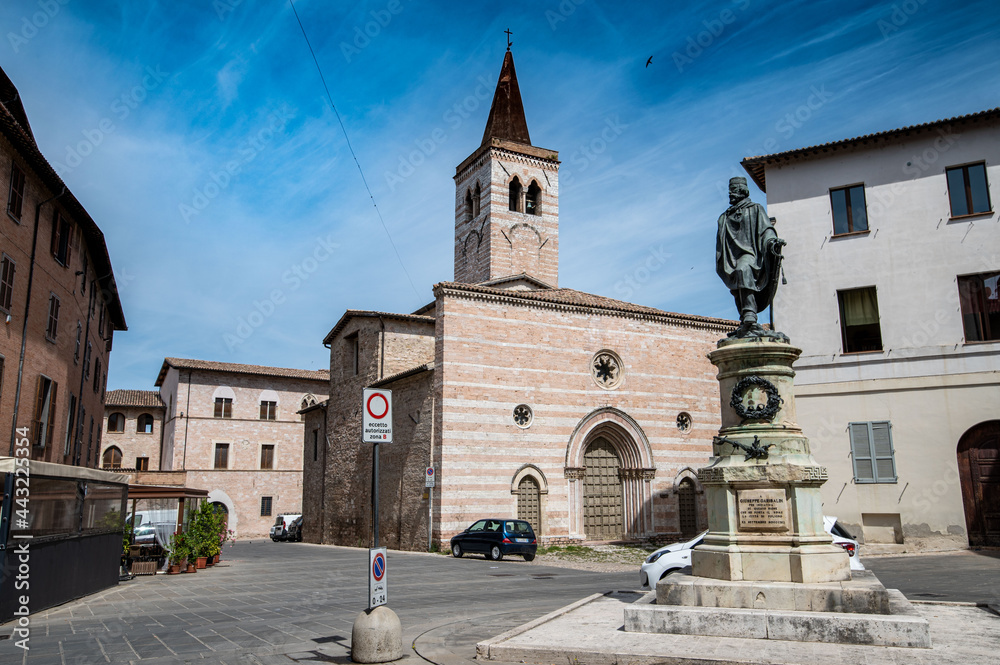 foligno square of Garibaldi in the city