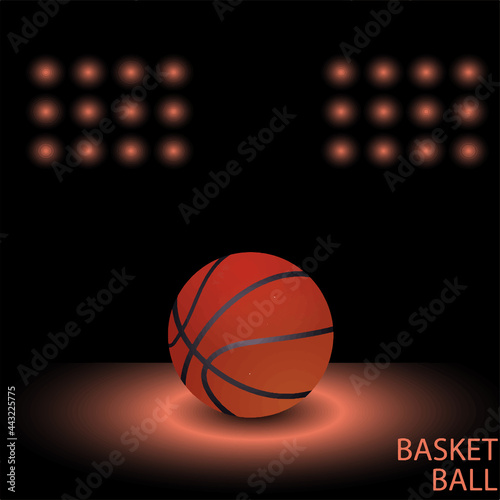 Art & Illustration illustration of basketball on the court