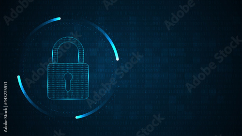 Abstract security digital technology background. System privacy. Security concept