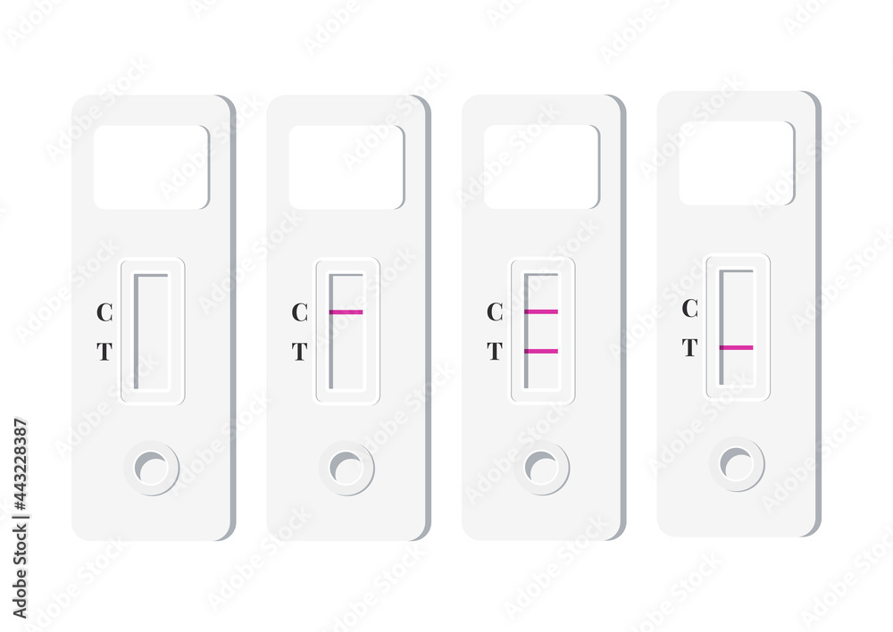 Express flu, covid, hcv, hiv antigen tests result set. Rapid test