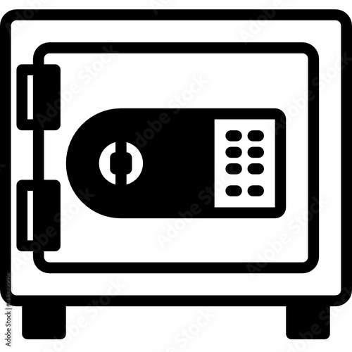 safebox solid line icon