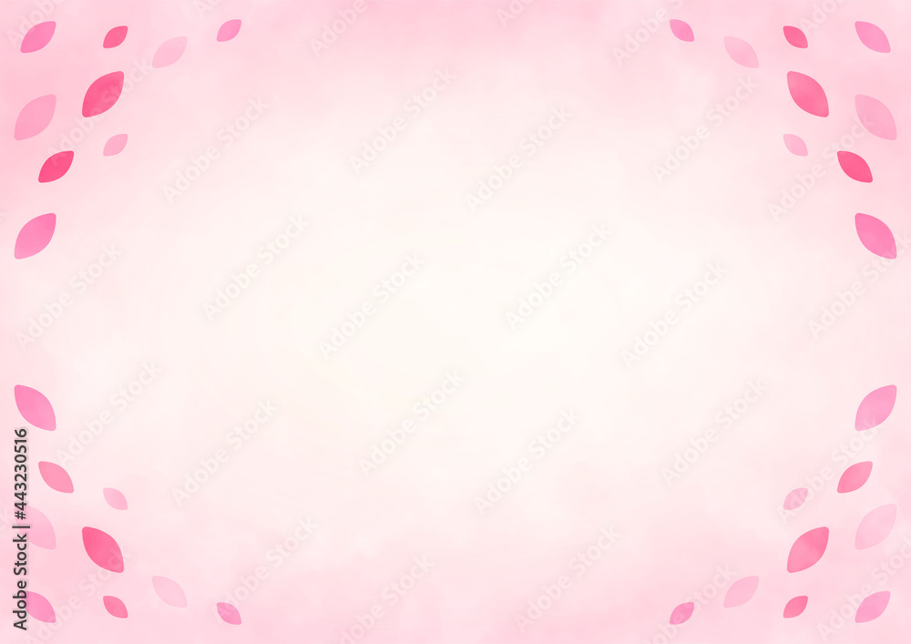 背景　花びら　円　ピンク