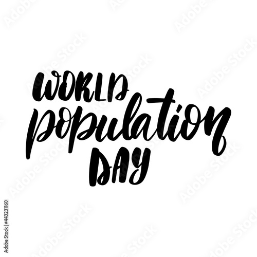 World population day vector poster. July 11th population