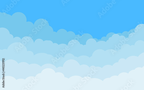 Cloud template vector illustration design, Blue sky background