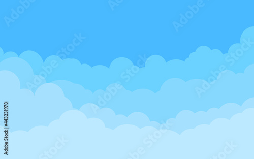 Cloud template vector illustration design, Blue sky background
