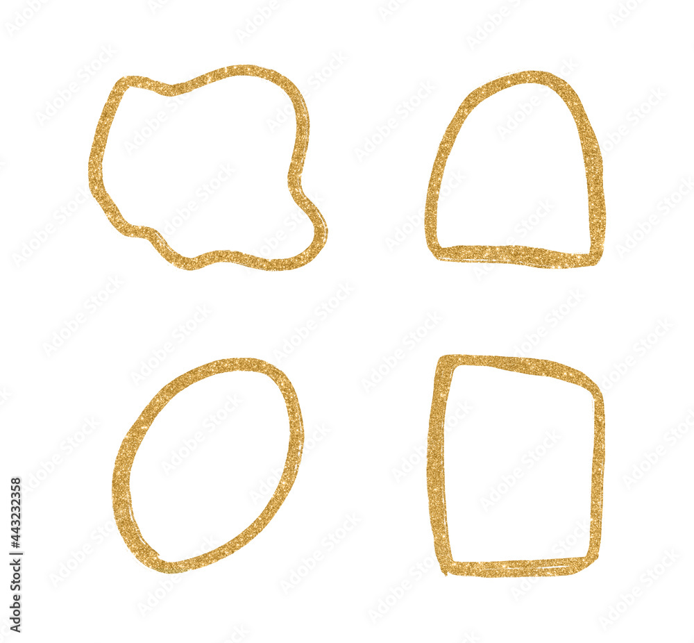 Abstract freehand round golden glitter lines shapes
Abstract freehand round golden glitter lines shapes