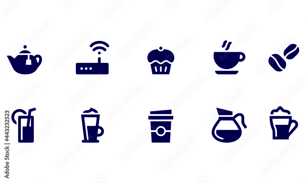 Café Icons vector design Café Icons vector design