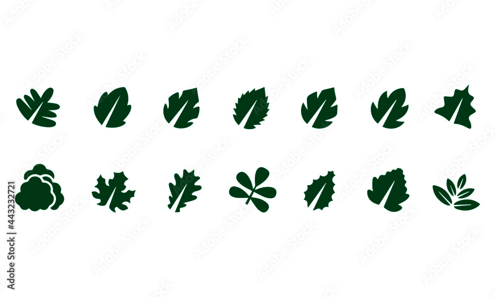 leaf icons set vector design leaf icons set vector design