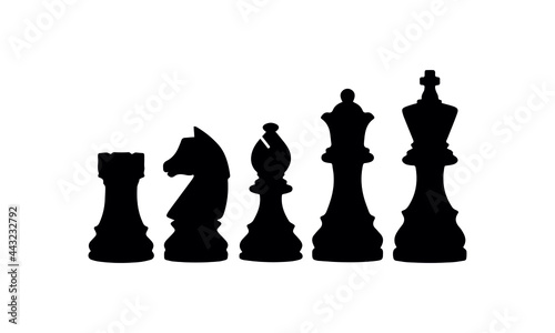 Rows Of Chess Pieces icons vector design 