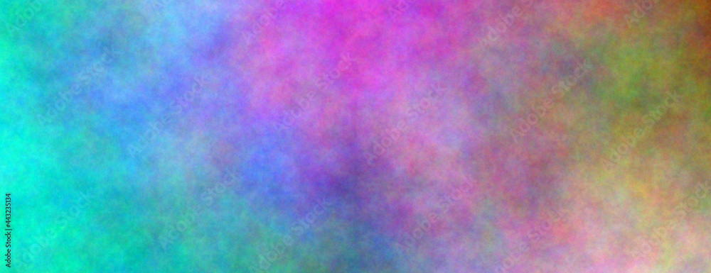 From sky blue to pink to greenish. Banner abstract background. Blurry color spectrum, texture background. Rainbow colors. Vivid colors spectrum background.