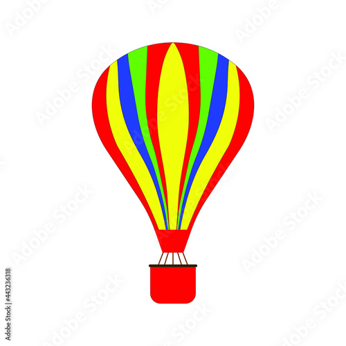 colorful aerostat vector ,hot air balloon isolated on white background 