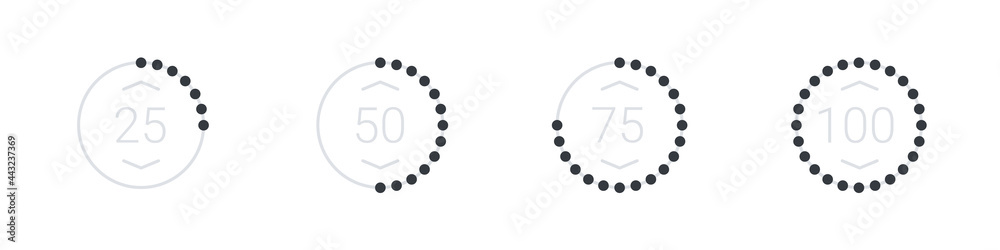 Loading icon. Download progress indicator set. Loading icon concept ...